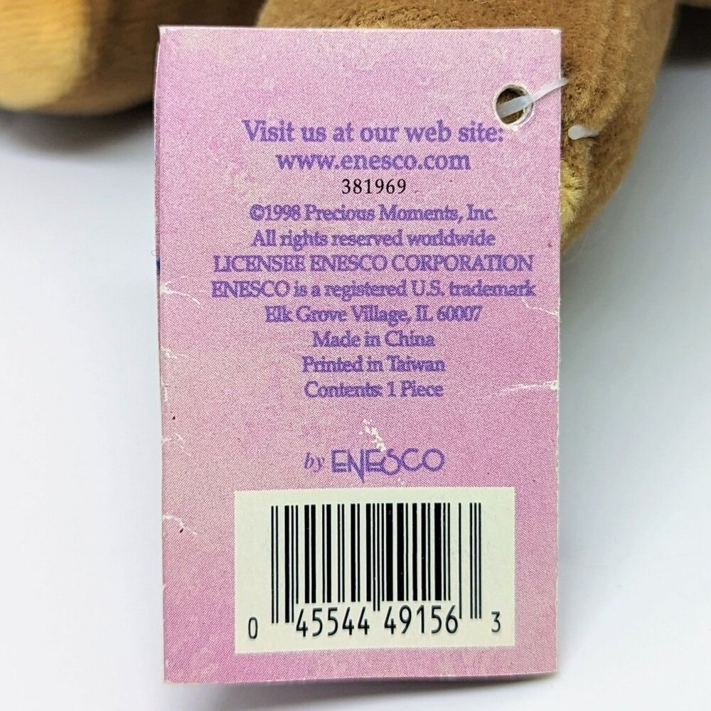 Vtg Precious Moments Tender Tails Plush Reindeer With Tag By Enesco Christmas - Picture 4 of 4